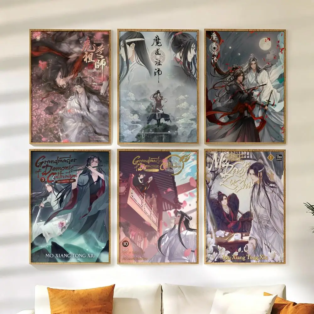 Mo Dao Zu Shi Poster Wall Stickers HD Painting Self Adhesive Art Decals for Bedroom Living Room Home Decor