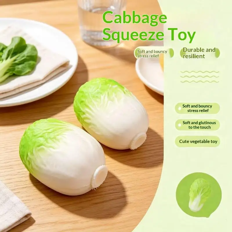 New 1Pcs Carrots Corn Soft Stress Relief Squeeze Toy Artificial Cabbage Fidget Adult Slow Rebound Decompression Toys