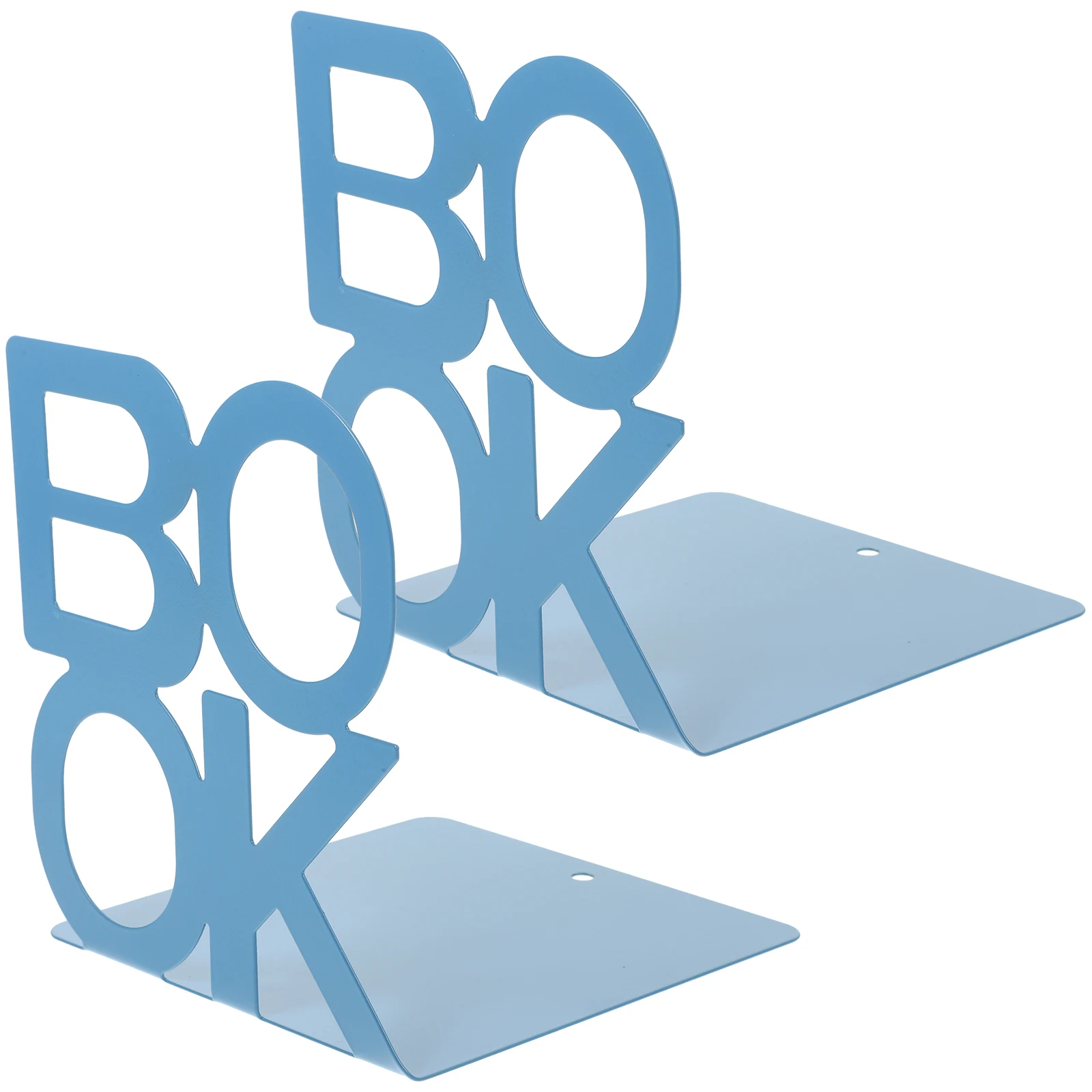 

2 Pcs Metal Books Holder Stopper Decorative Holders Stand Stands for Display Decorations Shelf Universal Bookend