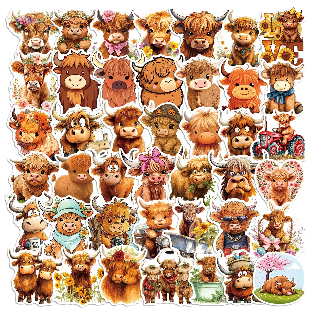 50 Adesivos Fofos de Yak: Dese - Kids Toys Cartoon Images avaliação e preço