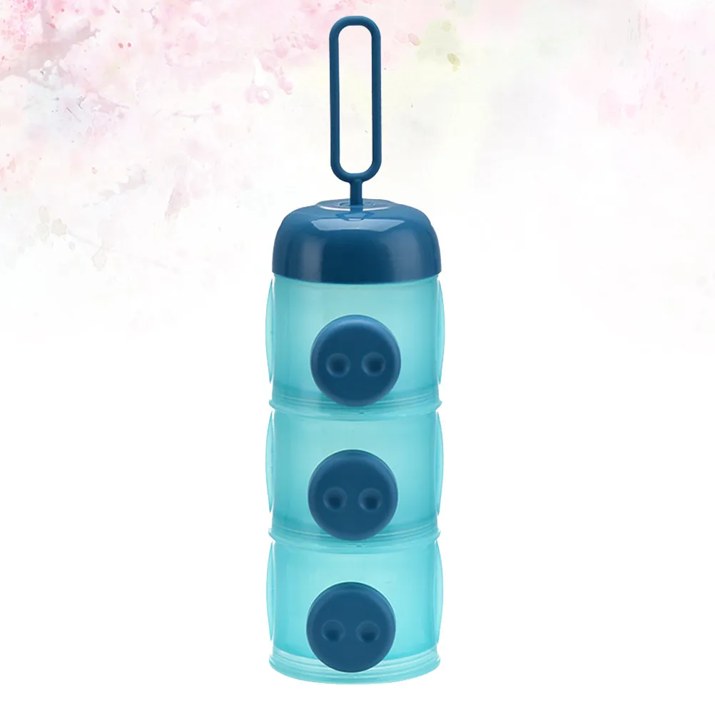 3 Layer Stackable Baby Milk Powder Dispenser with Separate Sealed Compartments Portable Formula Container for Snacks Oatmeal