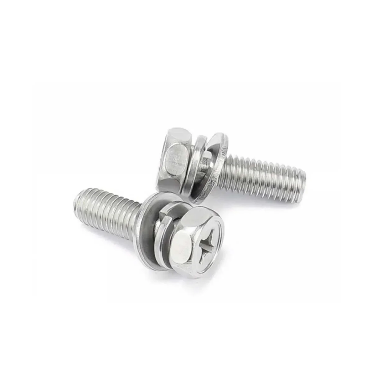 316 Stainless Steel Cross Hexagonal Triple Combination Screw And Recessed Combination Bolt