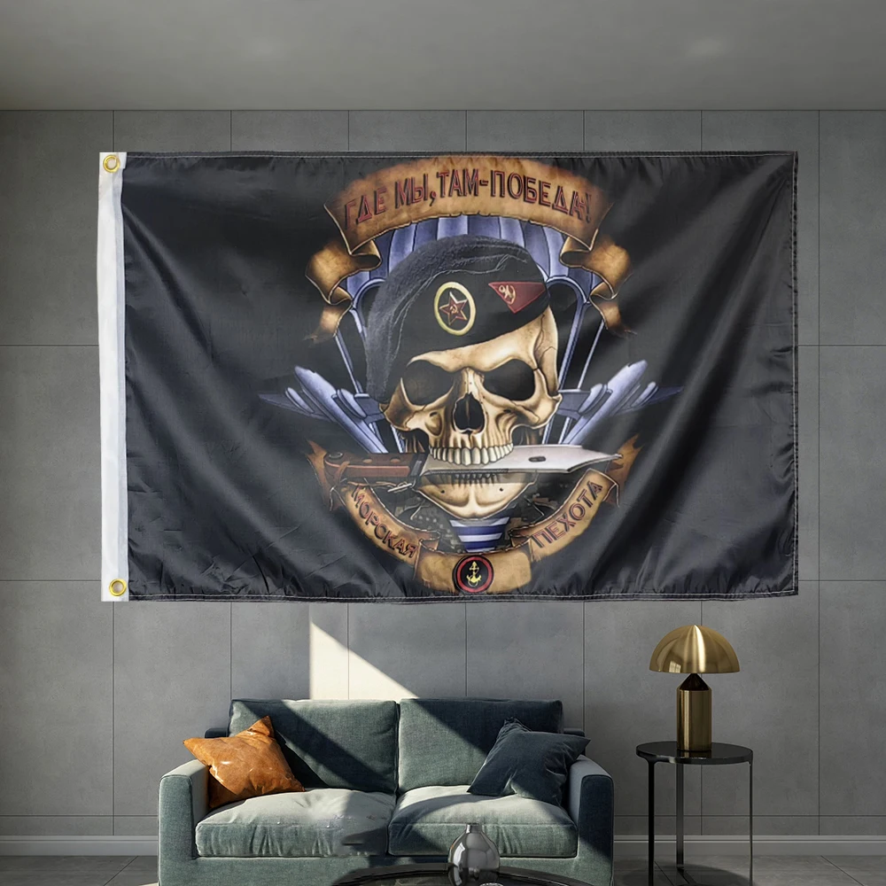 

Russia USSR Marines Flag 3X5FT 150X90CM Victory Banner Brass Metal Holes Design Outdoor Advertising Banner Decor Party