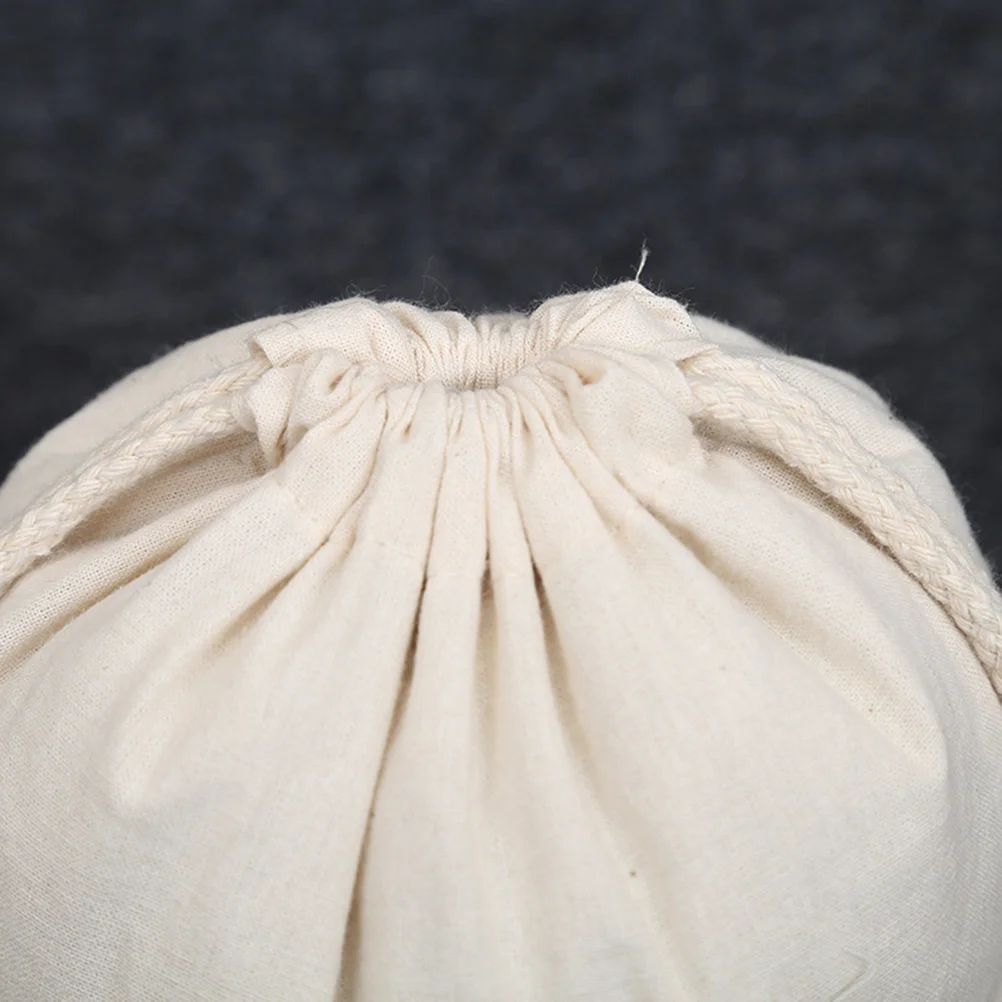 

5Pcs 20x25cm Cotton Linen Canvas Bag Odorless Breathable Drawstring Pouch for Jewelry Cereal Cookie Apple Storage Gift Package