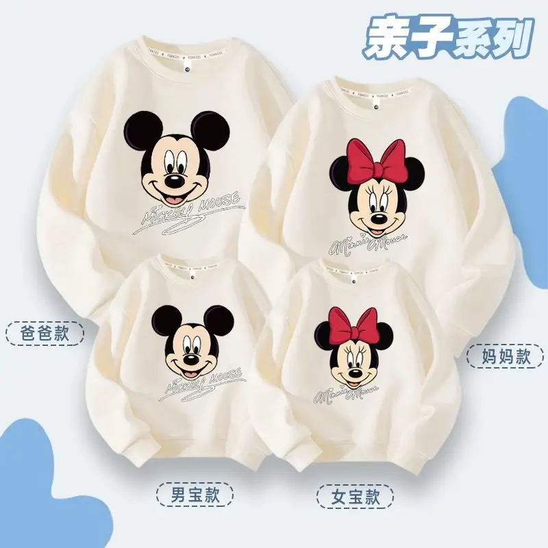 

petite Disney Mickey Minnie Trendy Family Matching Tops Spring Autumn for Men Women Kids fishing Women's sweater yk2 clothes yk2