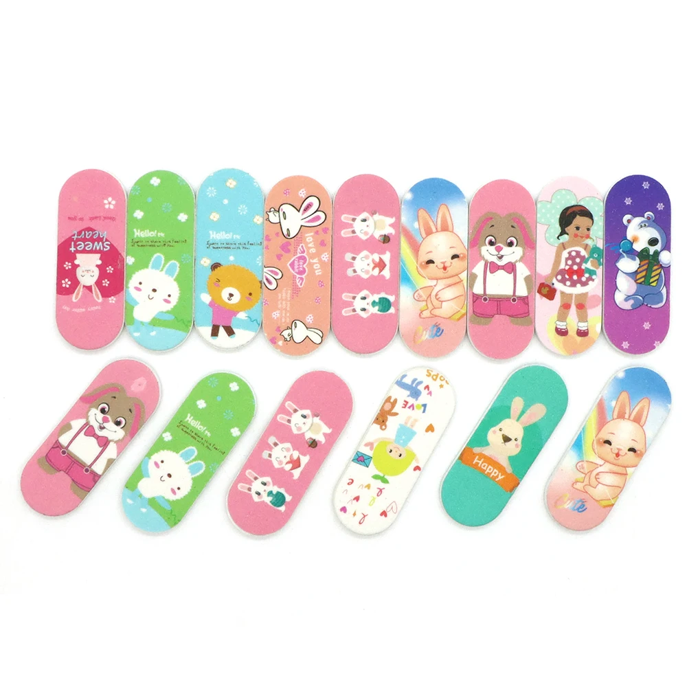 20/50pcs Mini Nail Files Buffer Nail Equipment Double Sided Set Cuticle Remover UV Gel Tool for Manicure Colorful Portable Files