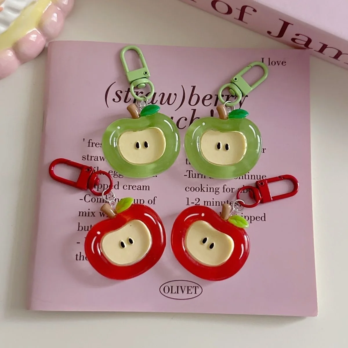 Вкусный брелок с большим яблоком, милый и милый мультяшный кулон, новые аксессуары для пар, универсальный для подруг