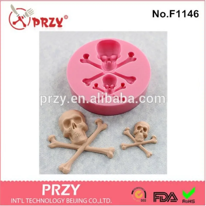 

PRZY Skull Soap Molds Handmade Soap Mold Skull Candle Molds Gypsum Chocolate Candy Mould Fondant Cake Decoration Clay Resin