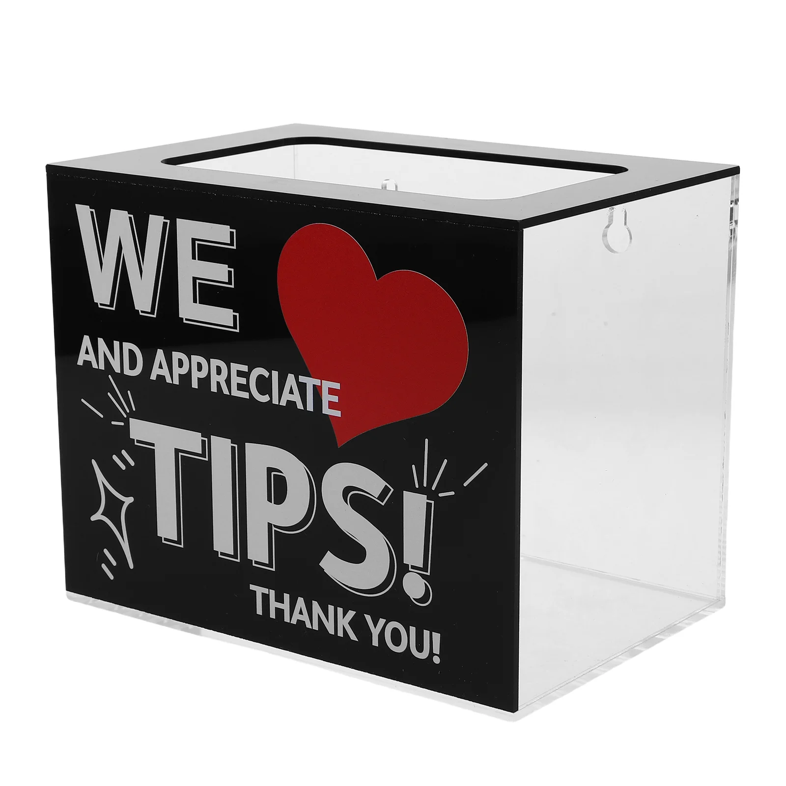 

Acrylic Tip Box 5.97X5.31X3.93In Transparent Money Jar For Donation Suggestion Voting Fundraising Raffle Cash Storage Container