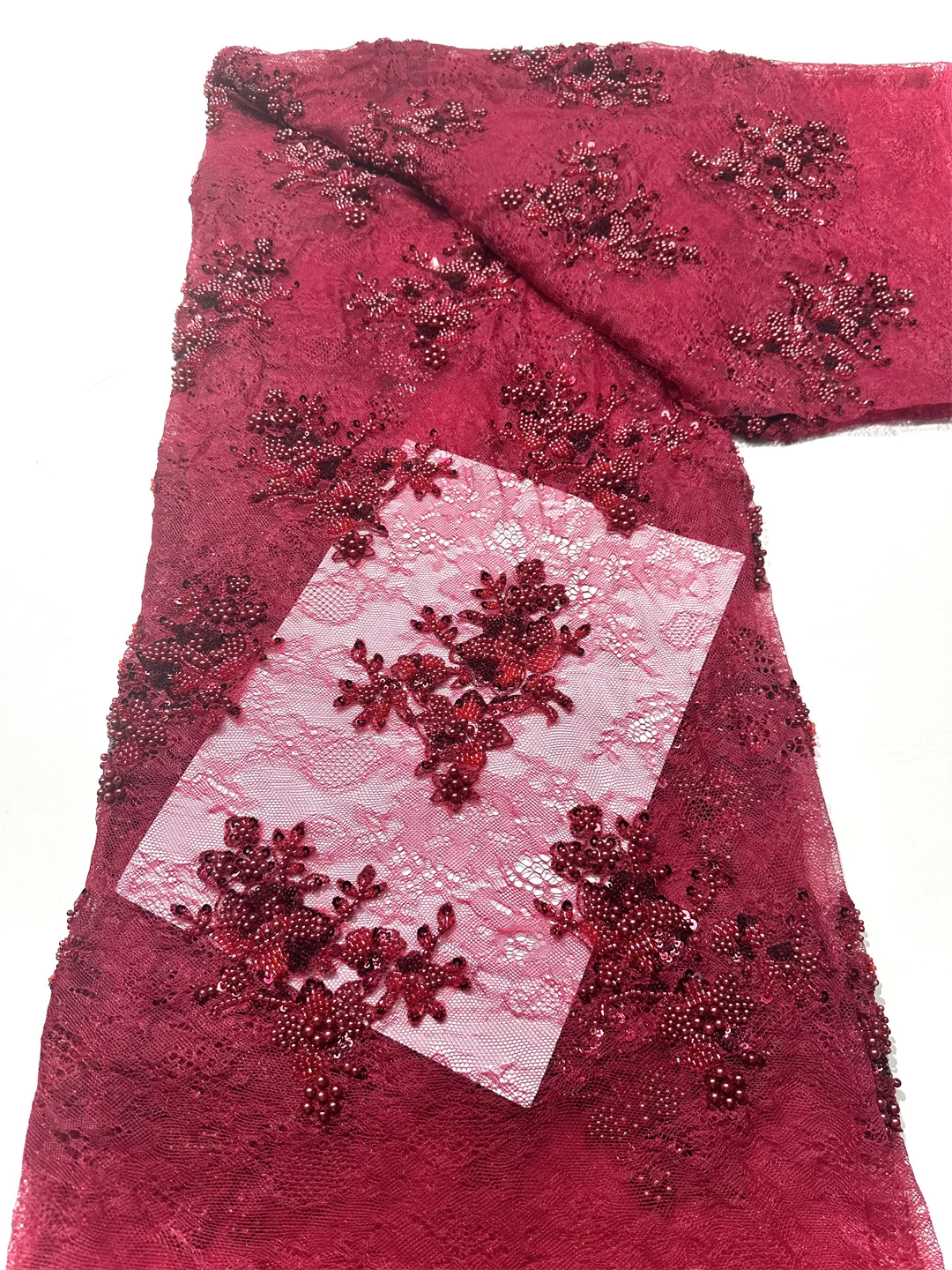 

Новинка 2025 года, тюлевая кружевная ткань, горячая распродажа, ткань с бусинами и блестками, африканская нигерийская французская ткань для элитного свадебного платья для шитья невесты