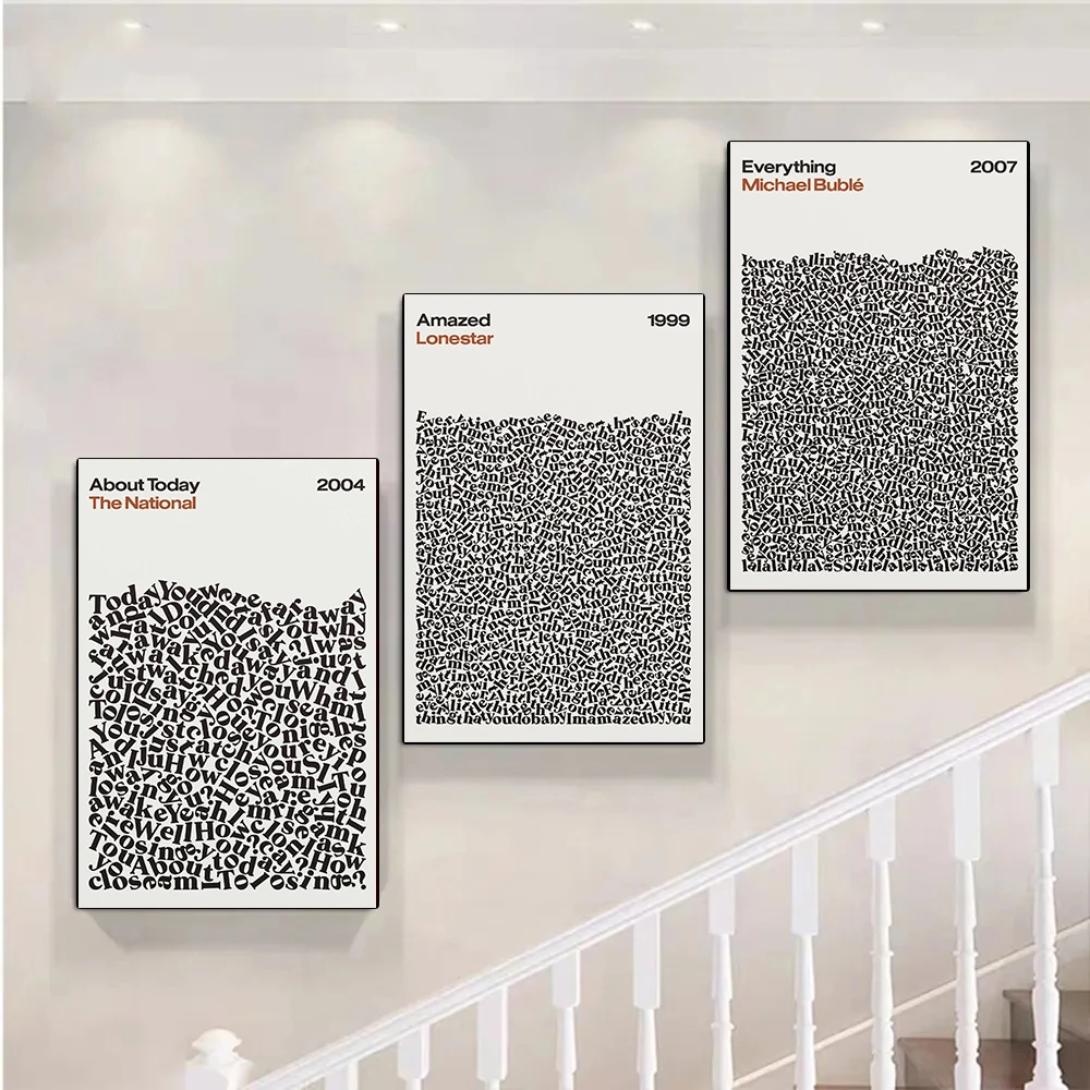 كلمات علاج ملصق علاج الجمعة أنا في الحب أغنية يطبع أغنية واحدة حائط لوح رسم صور فنية ديكور غرفة المنزل #5