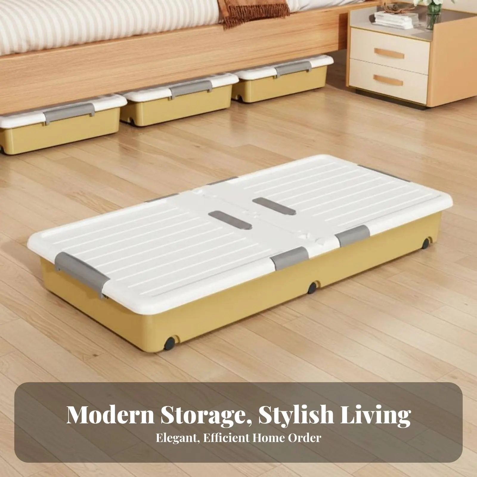 

Передвижной контейнер на колесиках для хранения под кроватью, экономит место, большой объем, для арендаторов, домовладельцев, спальни, гардеробной