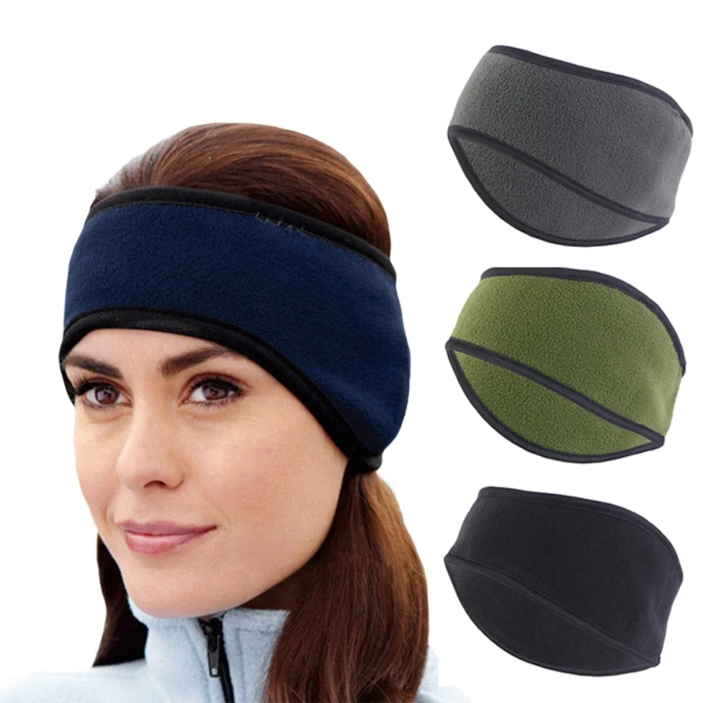 

New Polar Fleece Ear Warmer Sports Headband Forehead Protective Windproof Ear Muffs Running Outdoor Earmuffs For Winter Sports