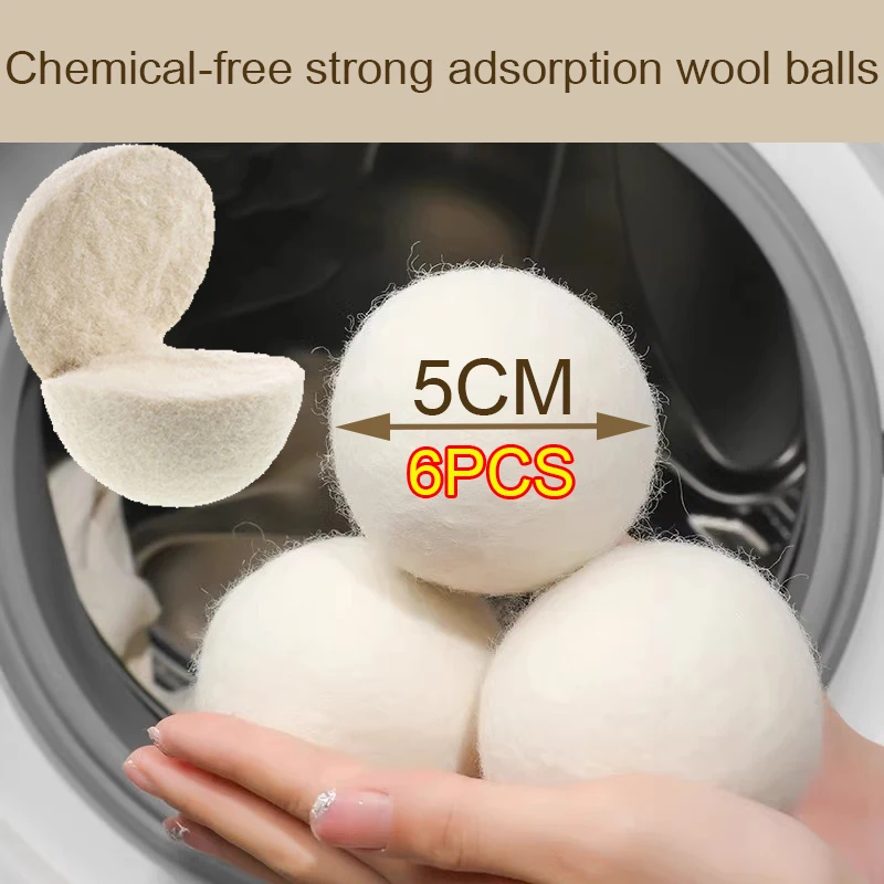 Clothes Wool Dryer Balls Laundry Tumble Dryer Balls 5cm Dryer Balls Laundry Softener Reusable Home Washing Machine Accessories