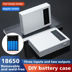 4*18650 DIY Welding-free Removable Power Bank Battery Box 22.5W Fast Charging Diy Battery Storage Box