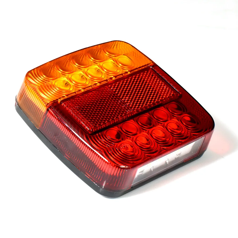 ISURE MARINE 2pcs Submersible LED Trailer Lights, Rear Tail Light LED,12V Trailer Lights with Number Plate Light Waterproof