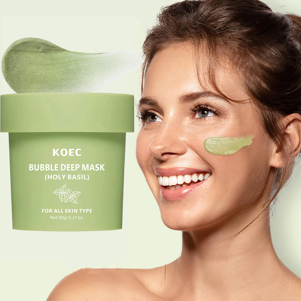 1/2 Uds. Mascarilla profunda de burbujas, mascarilla Facial de espuma de arcilla y barro de burbujas, suavemente para limpieza profunda, purifica poros y puntos negros para una piel brillante