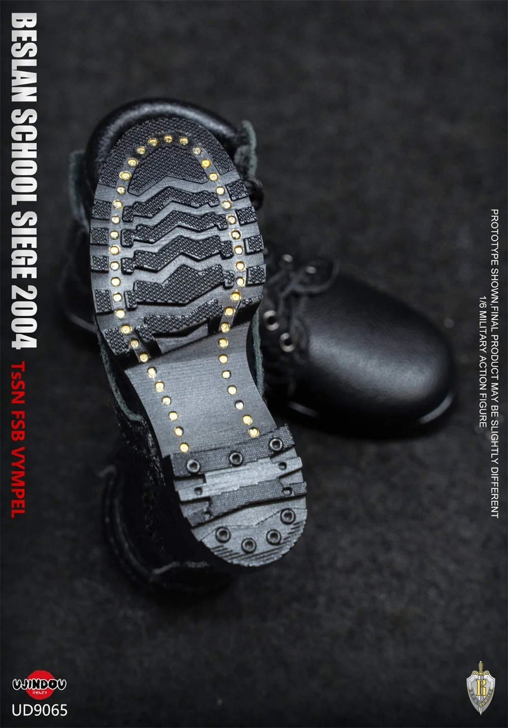 1/6 UJINDOU UD9065 Russian Action Figure Soldier Theater Toy Model Black Hollow Shoe Boots Knee Pads For 12
