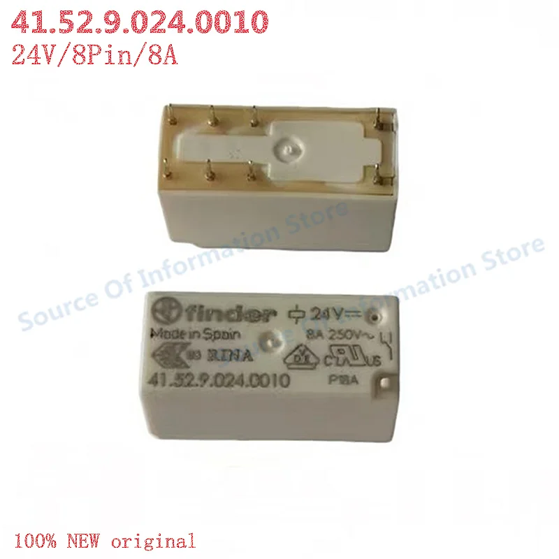 41.52.9.024.0010 Finder Relay 24VDC 8Pin 8A 100% New