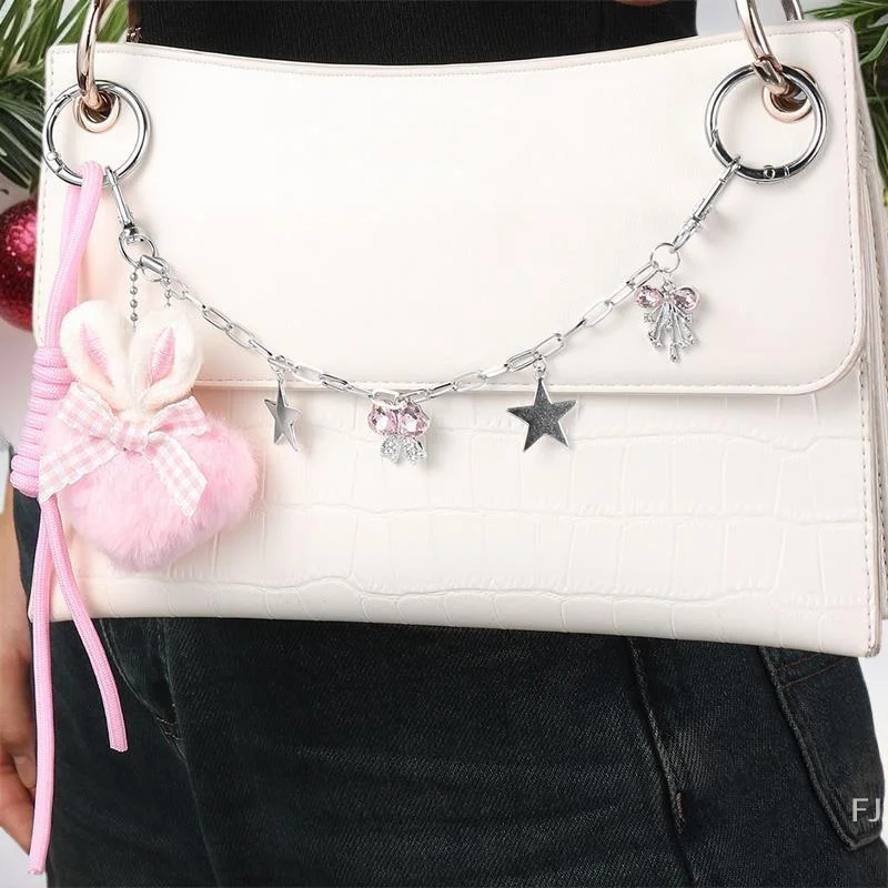 

Химерный меховой шарик, подвеска с бантом, притяжение бабочки для рюкзака, ремешок с пряжкой Love, подвеска-брелок, женские подарки