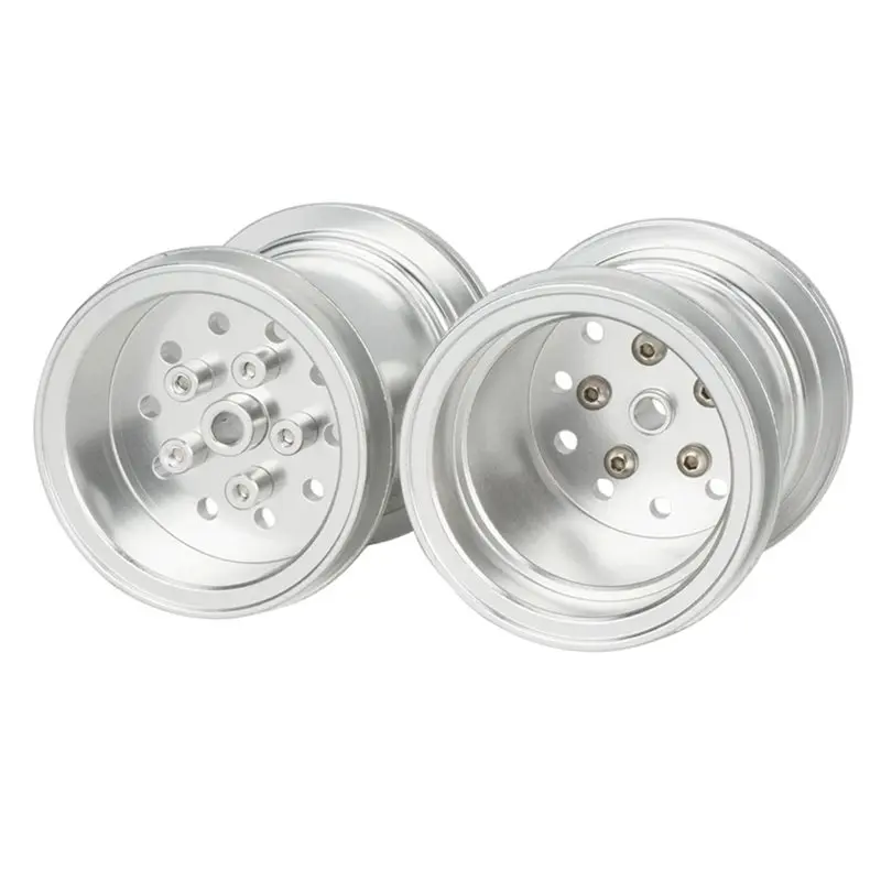 YSUN-Aluminum Alloy Front Rear Wheel Hub Rims For Tamiya CW-01 Lunch Box Midnight Pumpkin 1/12 Big Tire RC Car Upgrade Parts