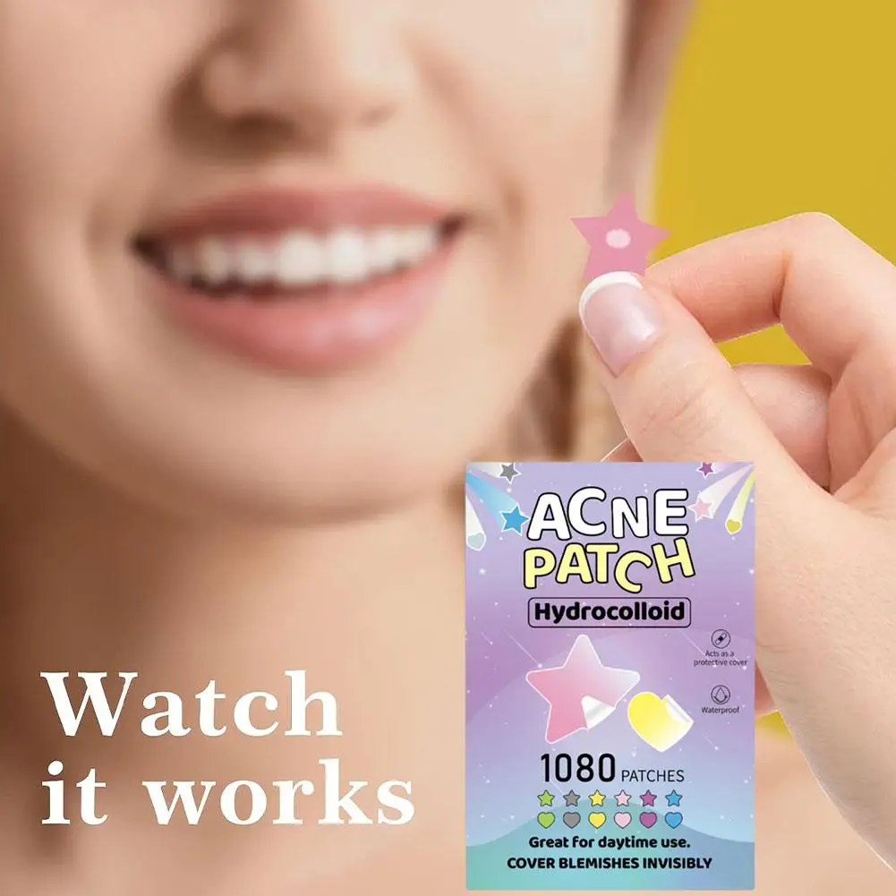 Kleurrijk Hart/Ster Acne Patch Zacht en Niet-irriterend Vervaagt Acne En Sluit Puistje Verwijdering Stickers Onzichtbare Acne Zorg Patch