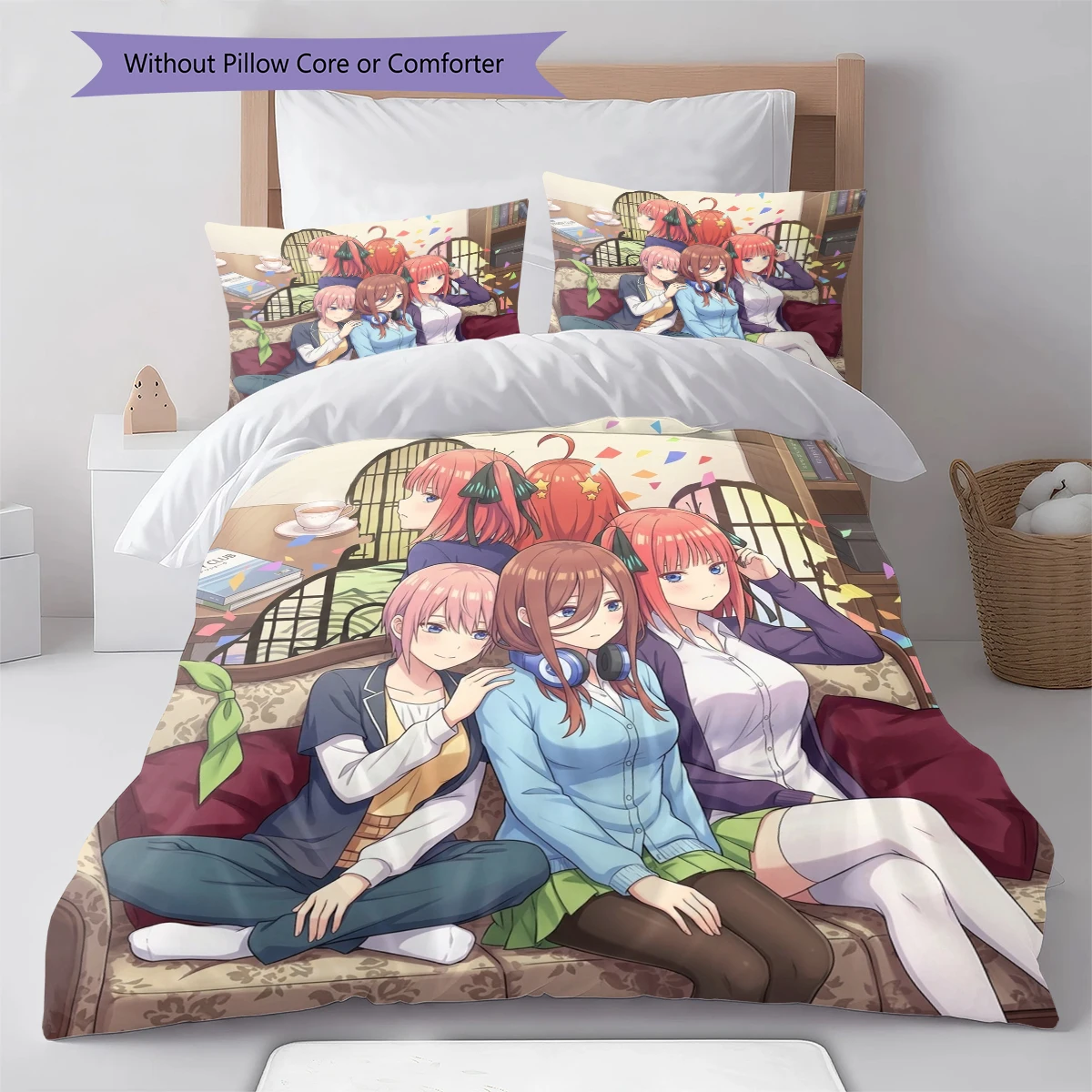 The Quintessential Quintuplets Comfortable Duvet Cover Soft, Kids Bedding Gift, Extra LargeDifferent Sizes -HE69