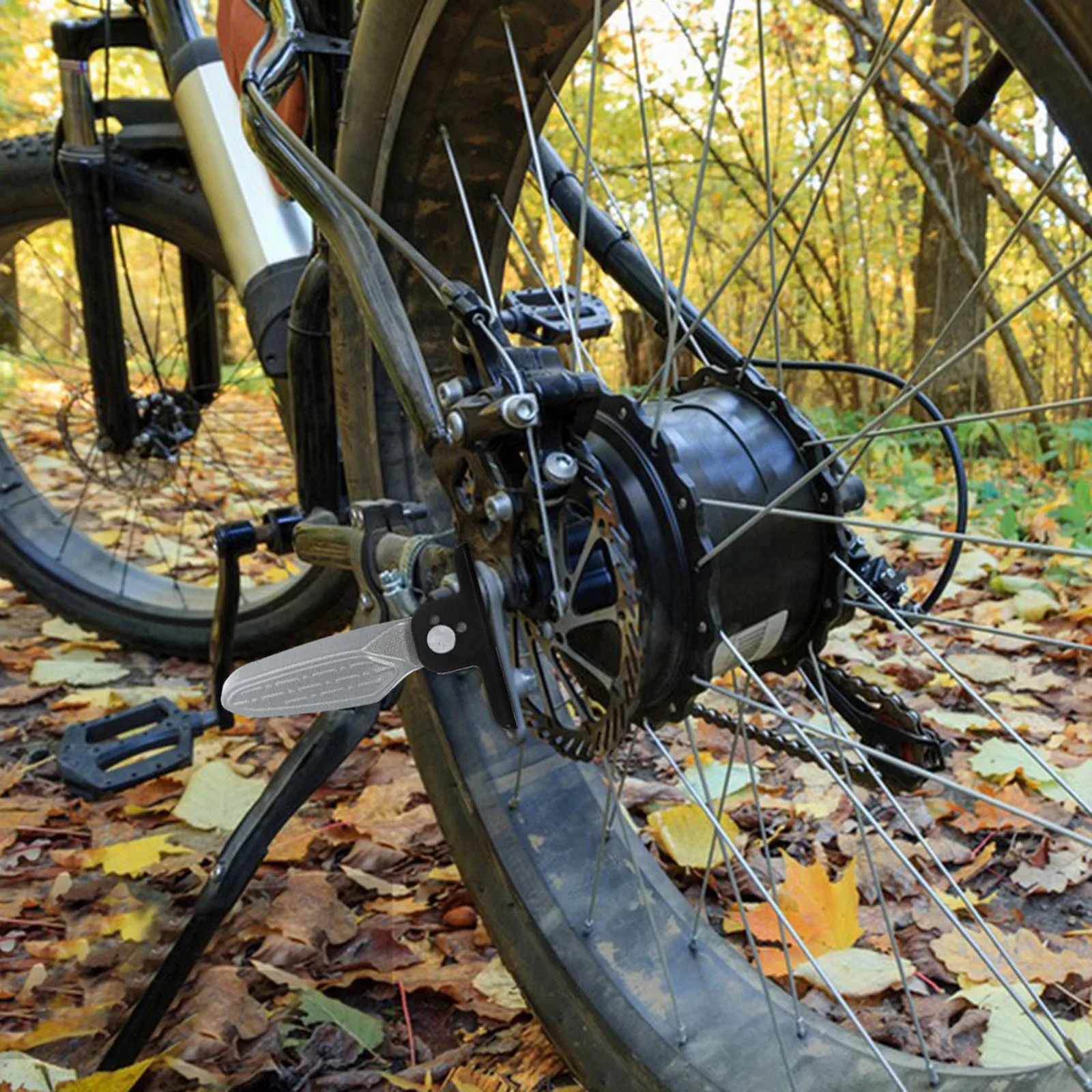 

1 Pair Foldable Bike Pedals Aluminum Alloy Iron Anti-Slip Mountain Cycling Treadles Rear Wheel Pedals For Outdoor Riding Cycling