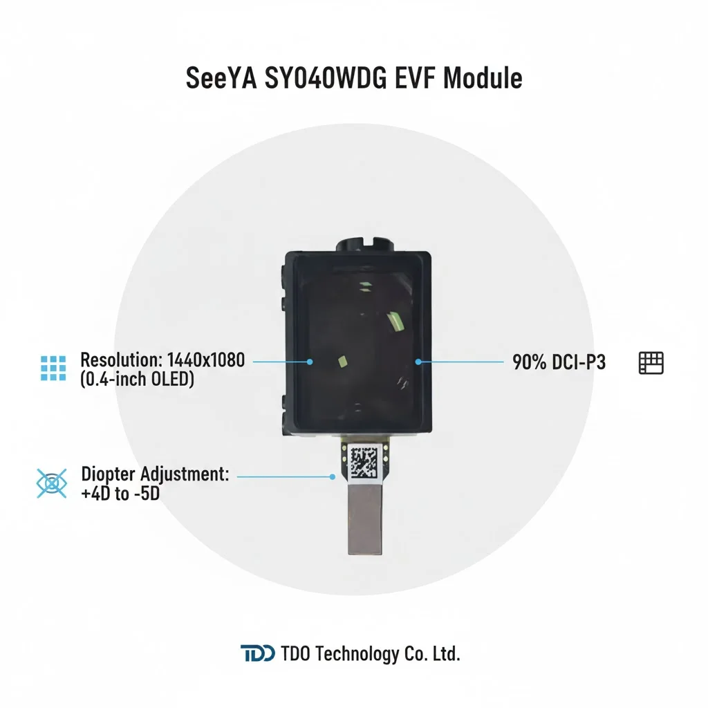 Portable 0.4-Inch EVF Module Micro OLED 1440x1080 High-Resolution 3P Optical Lens +4D-5D Diopter Adjustment Camera