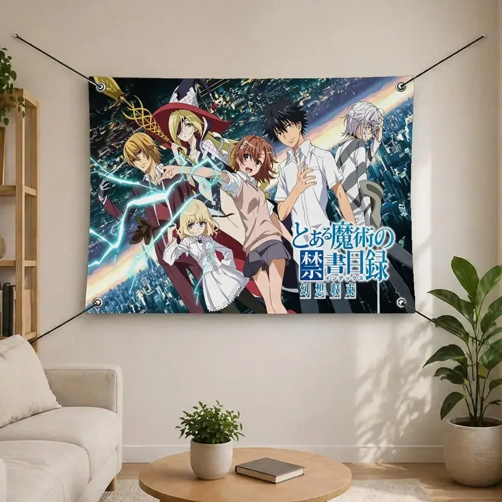 Anime Certain Magical Index Flags Flags are suitable for living rooms, bedrooms, bars,salons, gardens, home decor, and as gifts