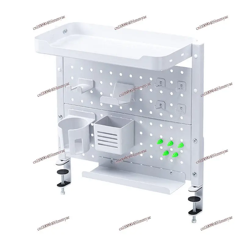 

Hole Plate Shelf Tray Desktop Storage Rack Side Hanger Gamepad Earphone Rack Decoration