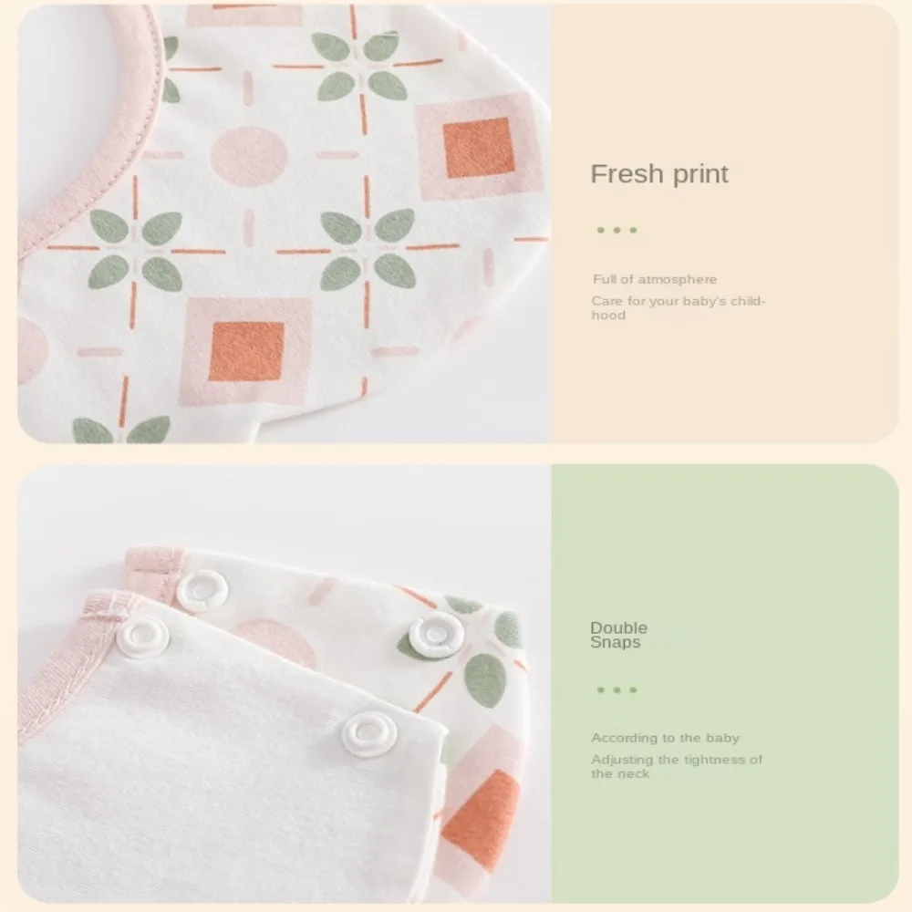 

Waterproof Baby Cotton Bibs Round Neck Princess Baby Drooling Bibs Flower Shape Korean Style Saliva Towel Cloths