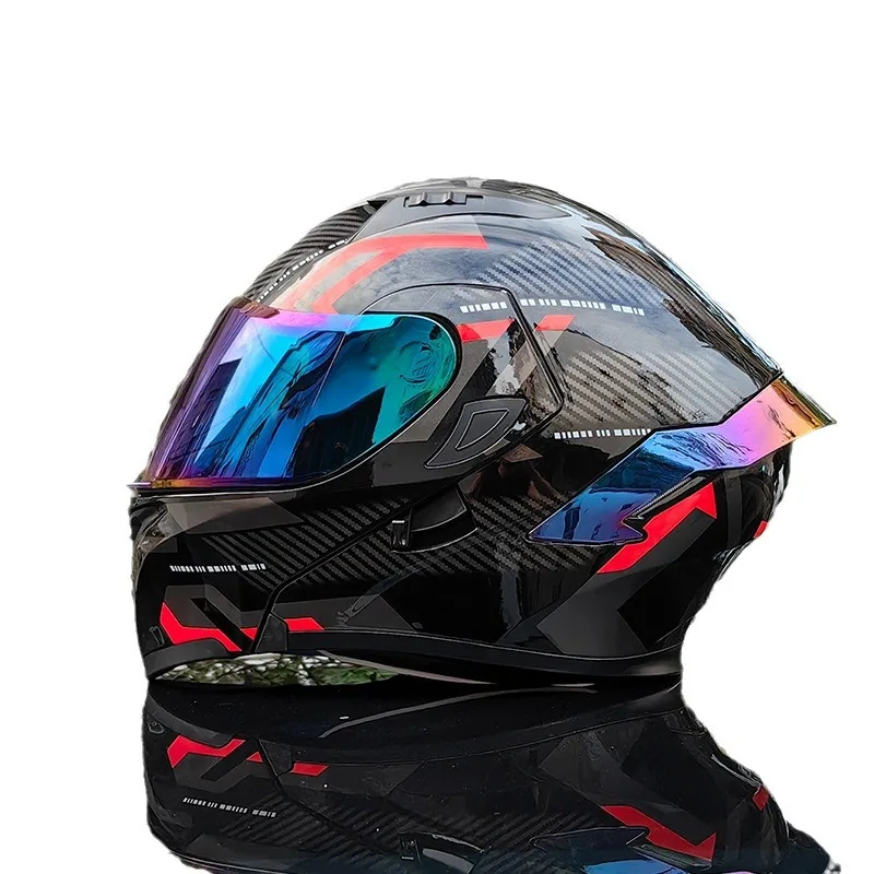 

Orz Motorcycle Helmet Facelift Helmet Binocular Mirror Winter Tail Semi Full Coverage Four Seasons Blue Alveolar 3C