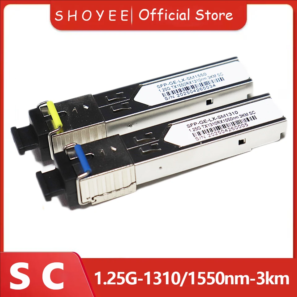 SC New SFP Transceiver SFP Module 1.25G 1310nm/1550nm 3km fiber switch Compatible module with Switch Optical Module