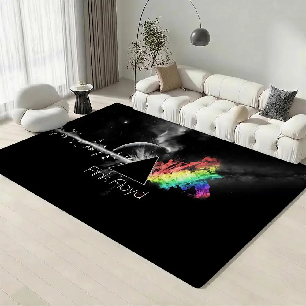 Classic Band Pink Floyd Floor Mat Eco-Friendly Flannel Doormat Non-Slip Odorless Soft Short Plush Indoor Floor Rug