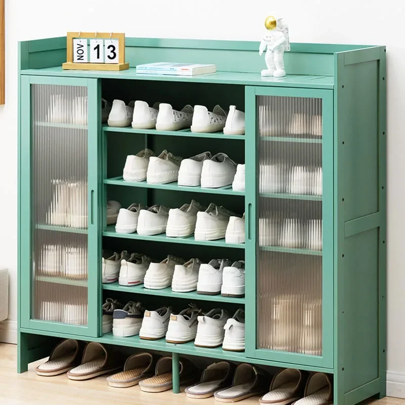 Economy Wood Entryway Shoe Cabinet Dustproof Storage Organizer Compact Space Saving Solution for Dormitory Small Apartment Entry