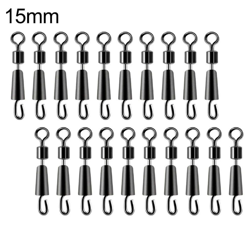 20 Pieces Fishing Equipment Connectors Quick Change System For Carp Fishing Made Of Stainless Steel And Rubber 14 15 16 Mm