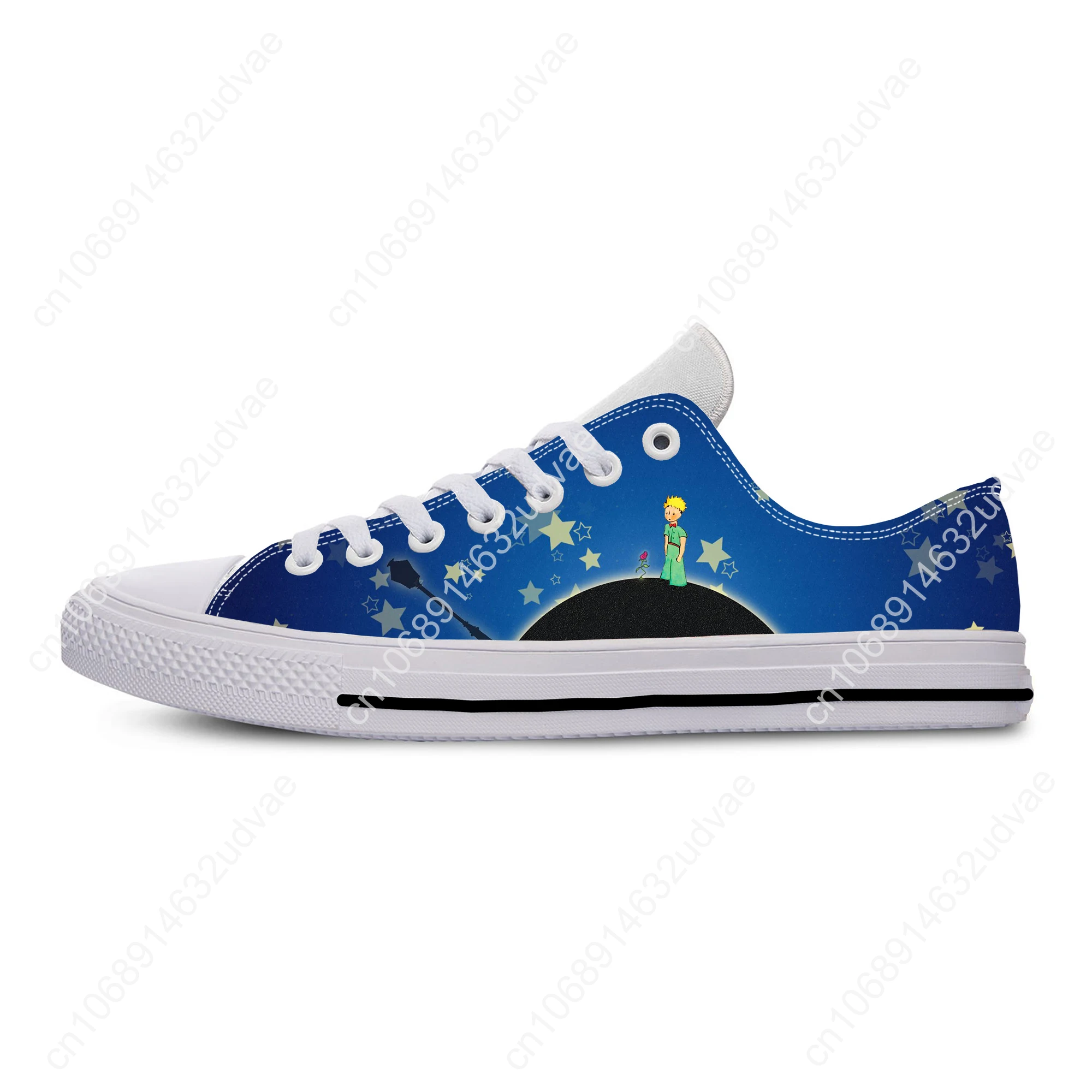 Hot Anime Cartoon Little Prince Cute Fashion Funny Casual Cloth Shoes Low Top Lightweight Breathable 3D Print Men Women Sneakers