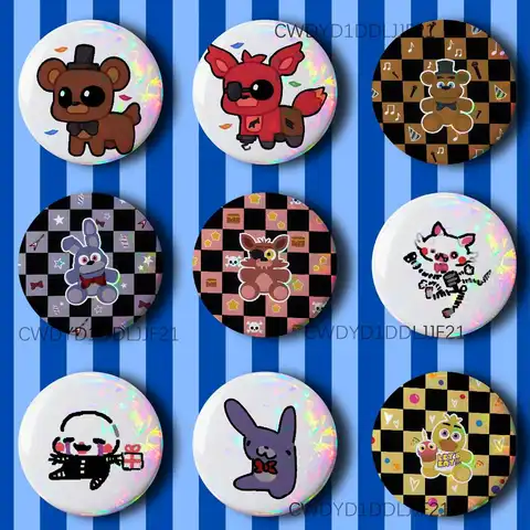 Fnaf Five-nights-At-Freddys Button Pins Cool Anime Cosplay Badges Clothes Backpack Decorations Brooch Gifts