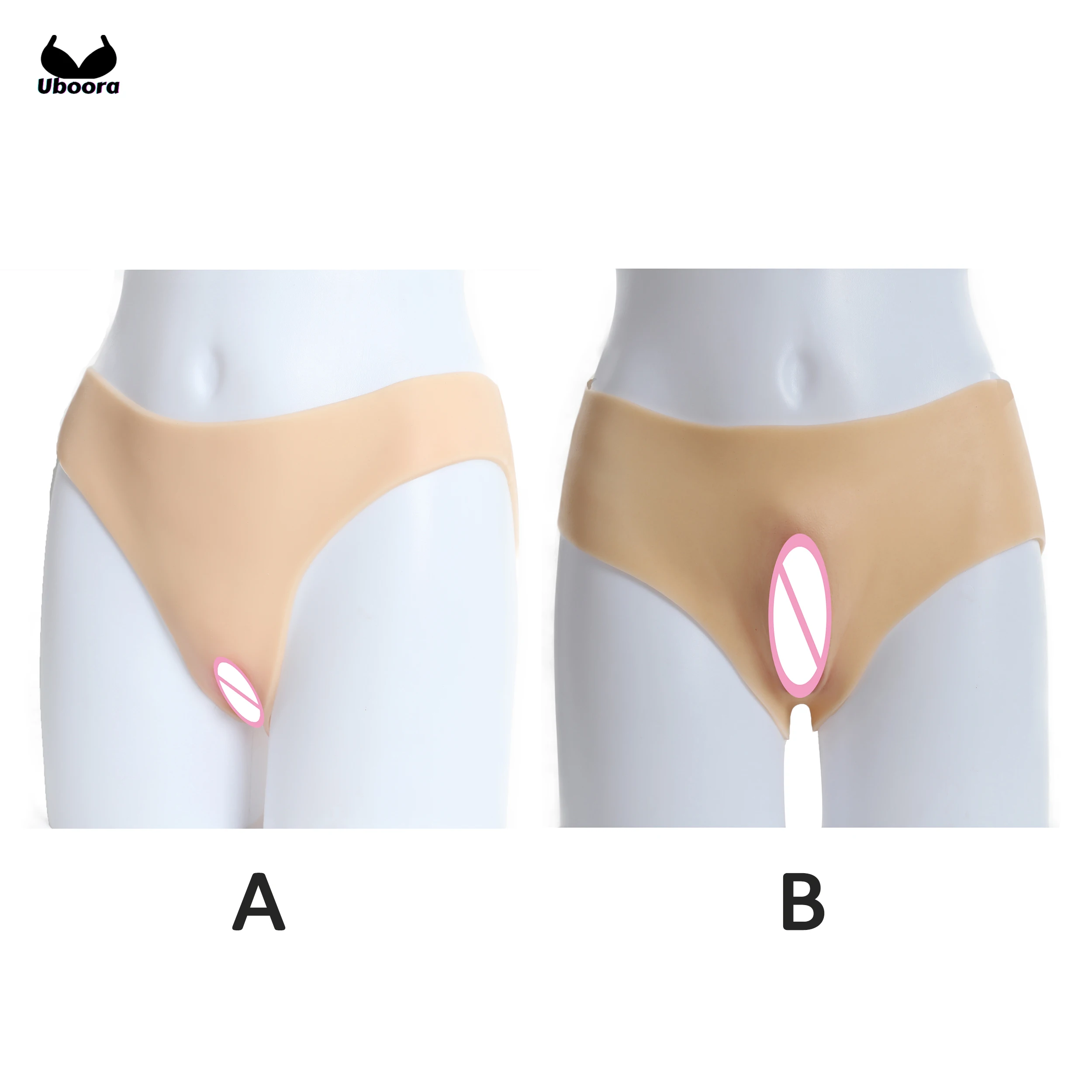 Uboora Simulated Silicone Fake Vagina Underwear Briefs Panties Hiding Penis For Crossdresser Transgender Shemale Dragqueen Gays