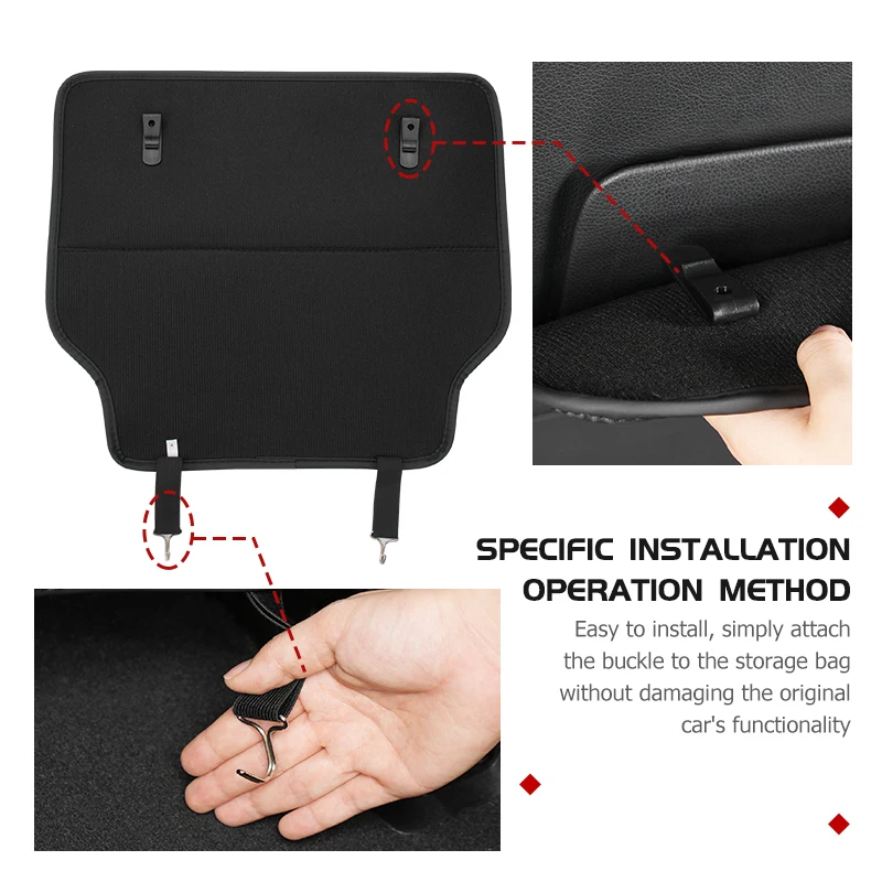 Leather Car Anti-dirty Seat Back Protective Mat Anti Kick Pad For Hyundai N LINE i30 i20 Sonata Accent Tucson Elantra Azera view 3