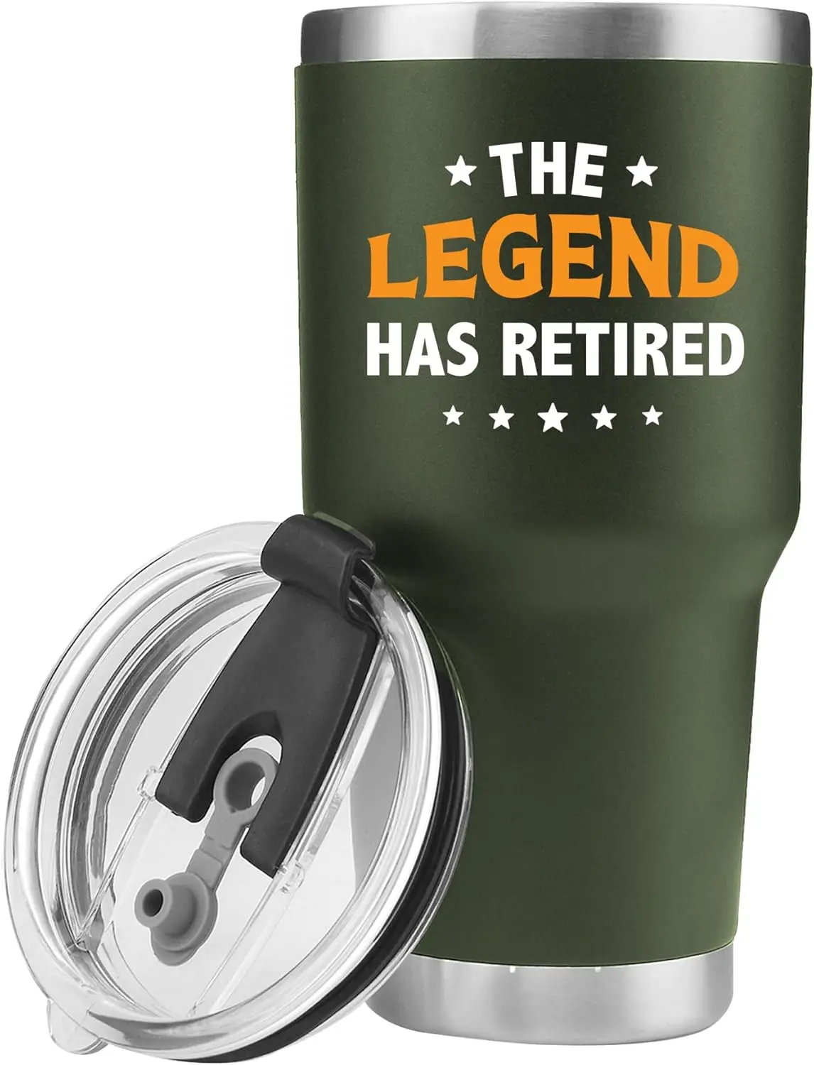 

The Legend Has Retired Tumbler Retirement Gifts For Women Men Vacuum Insulated Stainless Steel Tumbler With Removable Lid And St