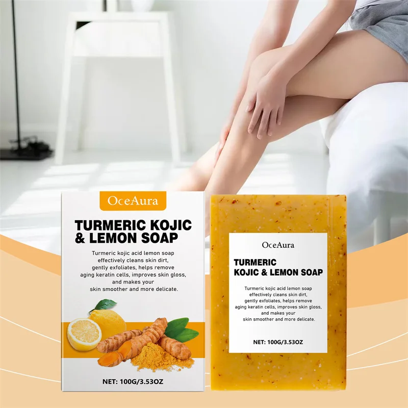 OCEAURA Lemon Turmeric Acid Soap Cold Wash Bath Gentle Cleansing Skin Care Facial Body Universal