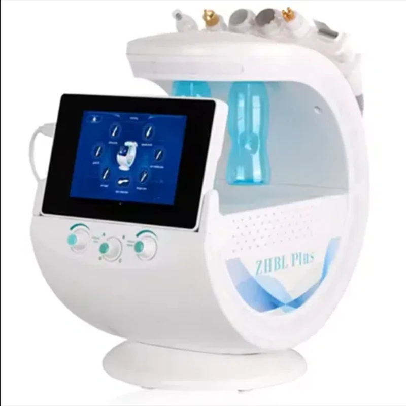 Smart Ice Blue 7 in  1 Facial Skin Analysis Machine Ultrasonic Rejuvenation Water Microdermabrasion Facial Machine