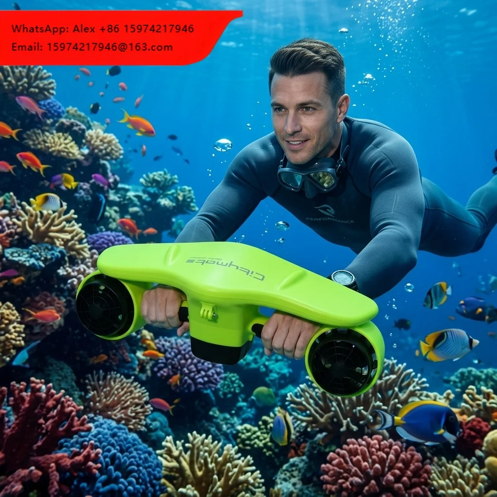 IP68 Underwater Booster 530W Aluminum & SUS316 Electric Sea Scooter Thruster With 1.8M/S Speed For Diving & Snorkeling