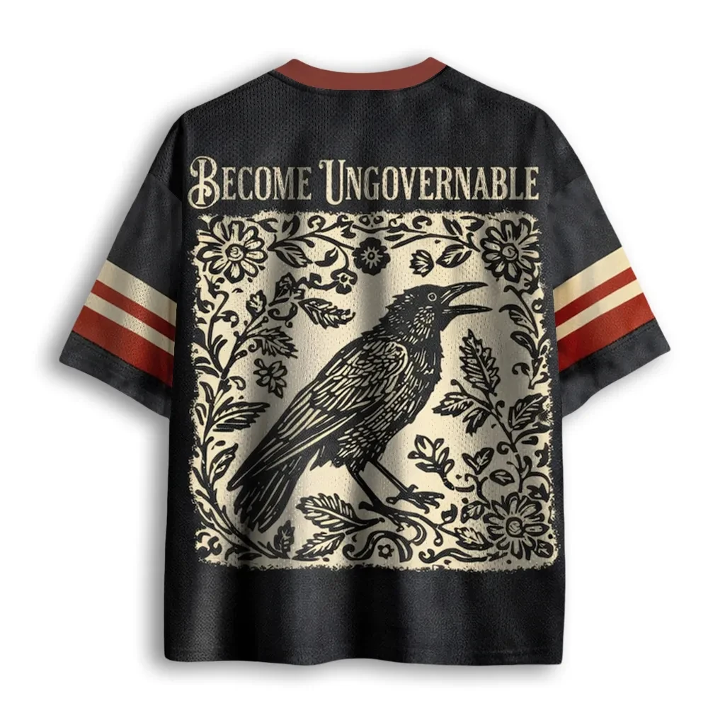 2026 Summer Fashion New Retro Gothic Crow Becomes Uncontrollable 3D Printed Quick Drying T-shirt Casual Loose V-neck T-shirt