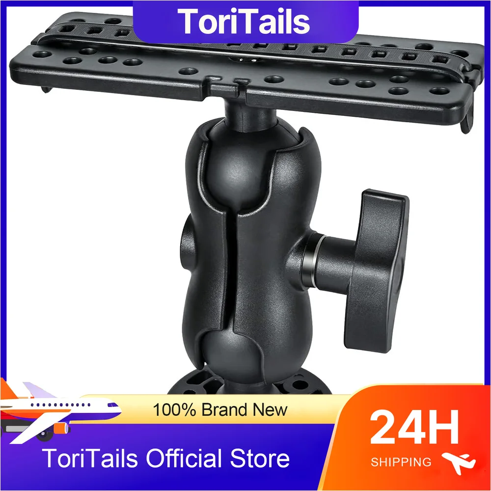 360 Degree Swivel Ball Mount Marine Kayak Electronic Fish Finder Mount Base Fishfinder GPS Plate Rotating Boat Supporter