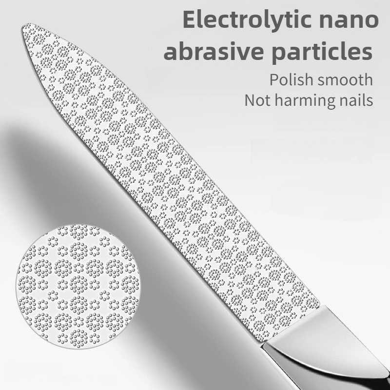Stainless Steel Double Side Nail File Styling Accessories Polish Remover For Buffer Manicure Tools For Salon Home And Travel