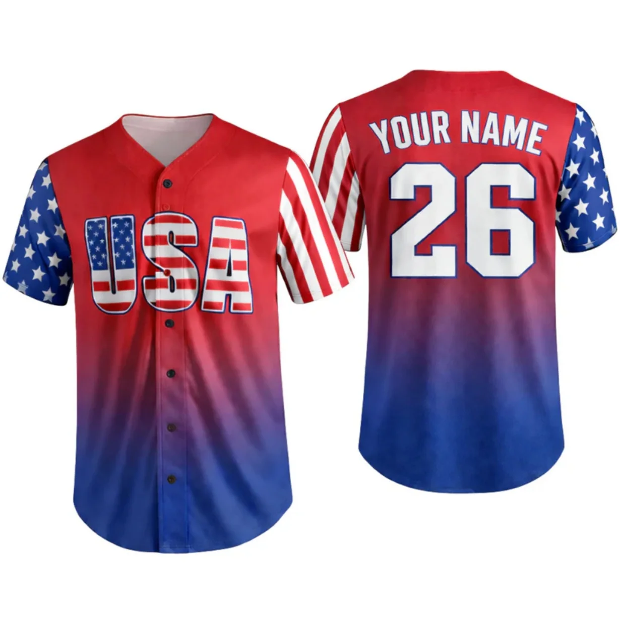 Custom USA 250th Anniversary Baseball Jersey Freedom Eagle - Design Your Own Men For Women Shirt Casual Team Shirts Sports Top