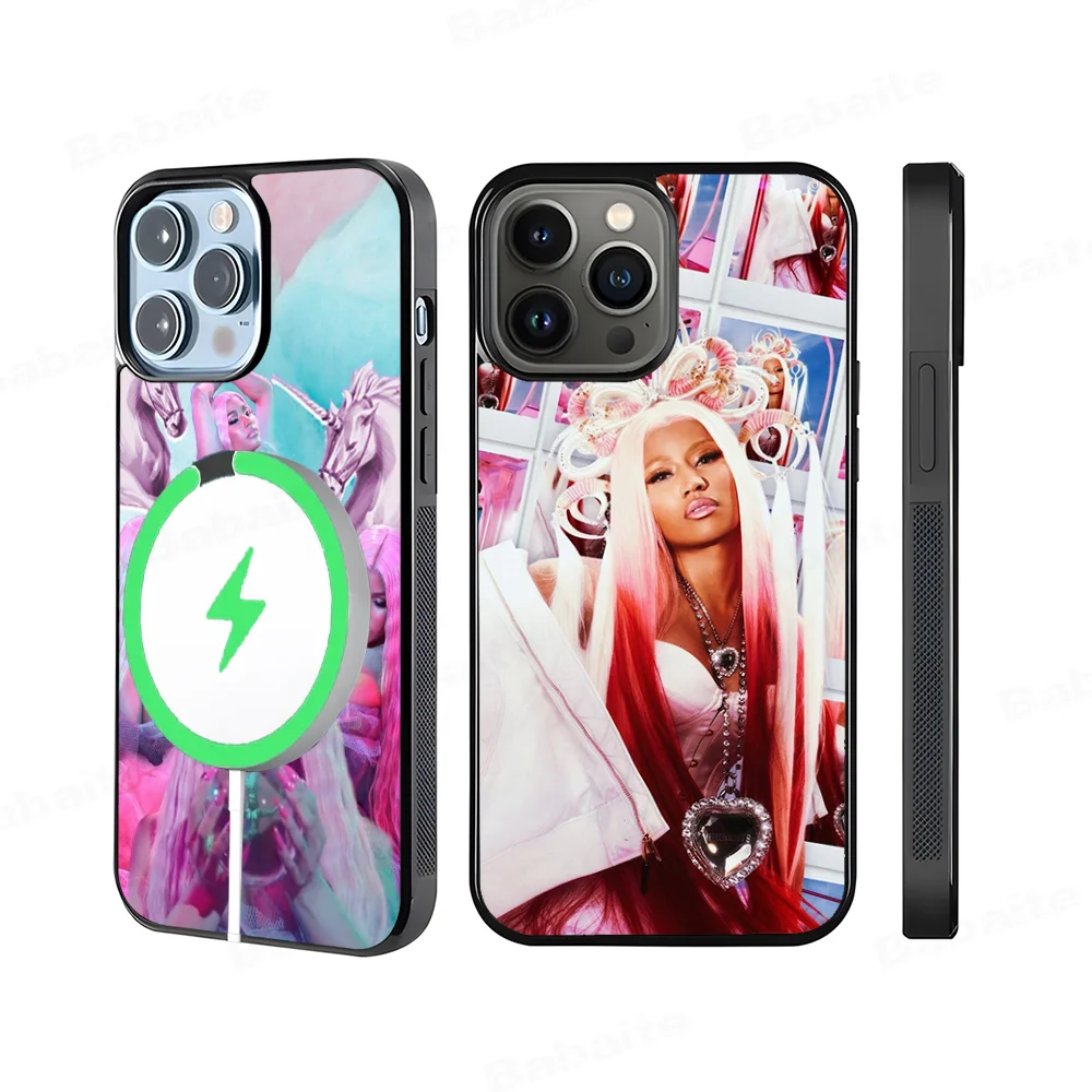 Hot Singer N-Nicki M-Minaj Phone Case Magnetic Case For IPhone 16 14 13 12 11 15 Pro Max Plus For Magsafe Wireless Charge Cover